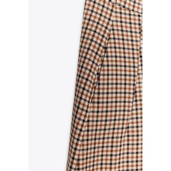 ZARA ZW COLLECTION CHECK TROUSERS - Picture 8 of 8